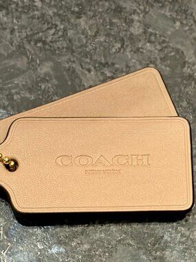 Coach Tan Double Bag Charm/Hag Tag Set (New)
